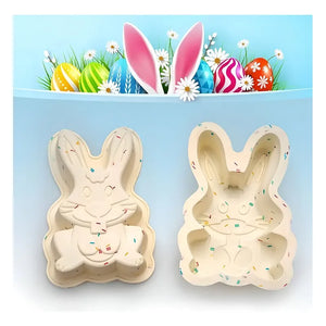 Set 2 Molde Conejo De Pascua Molde Silicona Molde Chocolate Molde De Silicona Para Pastel De Conejo De Pascua Decoración De Pasteles De Conejo Molde De Conejo Grande 3d Pasteleriuscl Blanco