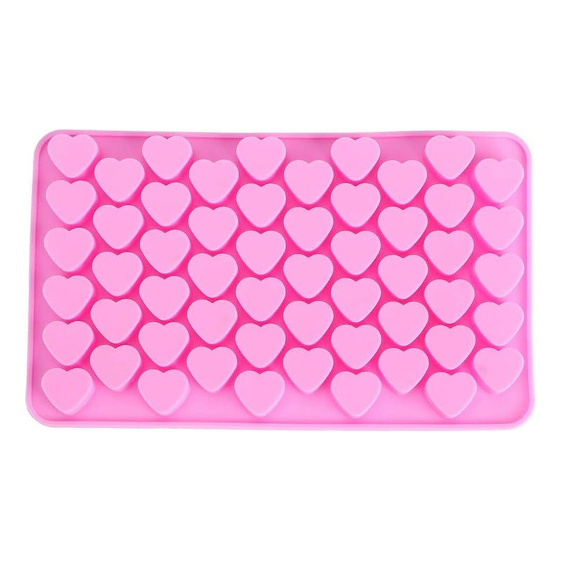 Molde Silicona Moldes Silicona Reposteria Gomita 55 Corazon Rosa