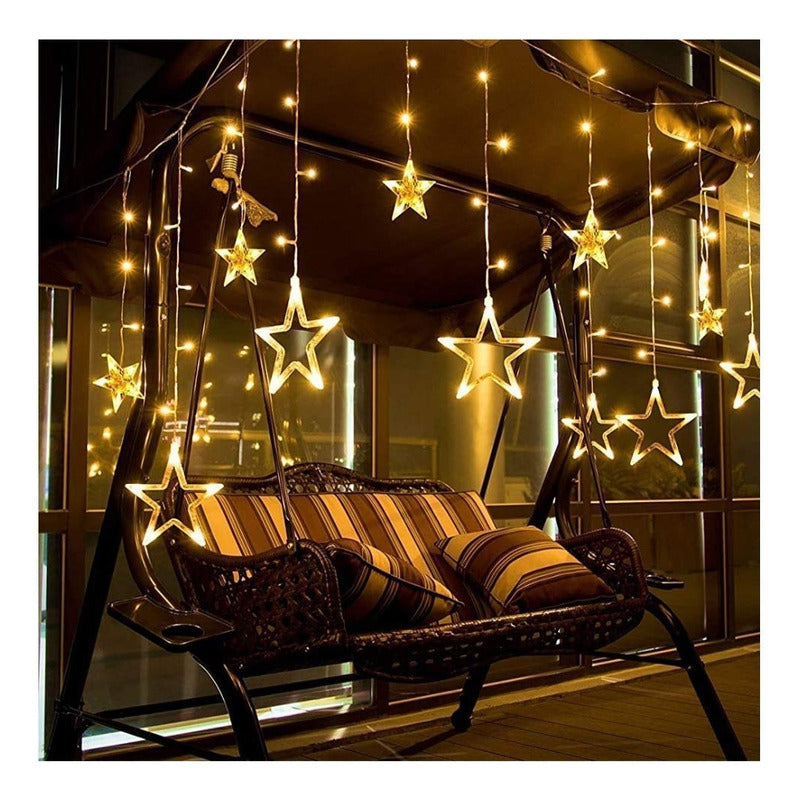 Luces Navideñas Cascadas Estrella Luces Navidena 3m 3013 Cálida