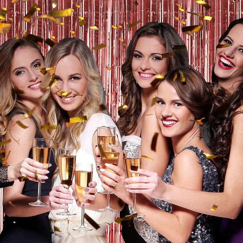 X2 Cortinas De Cumpleaños Guirnalda De Cumpleaños Salmon 2m Salmón