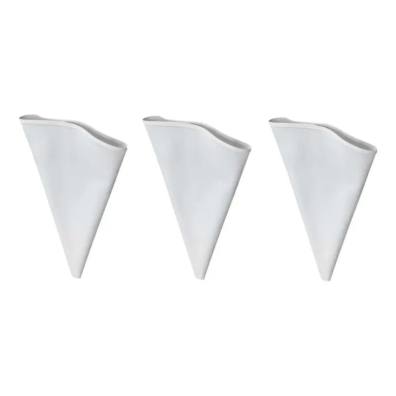 Pack X3 Manga Pastelera Profesional Tela Mangas De Tela 40cm Blanco
