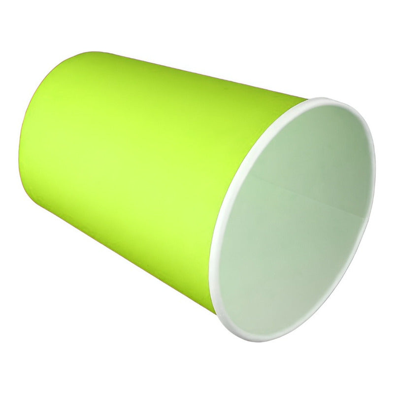 Pack X10 Vasos Desechables Vasos De Cumpleaños Verde 250ml Verde Manzana 1651