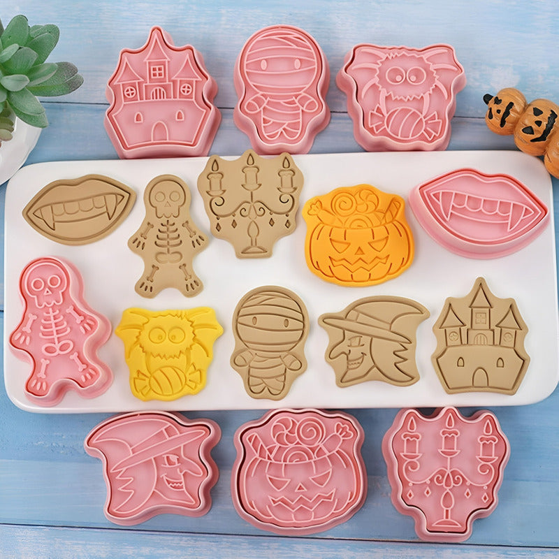 8 Moldes Galletas Halloween Cortadores De Galletas Cortador