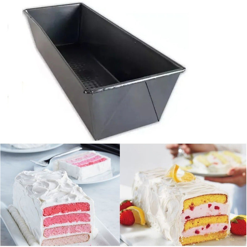 Pack X3 Molde Pan Molde Para Pan De Molde Rectangular 35cm Gris
