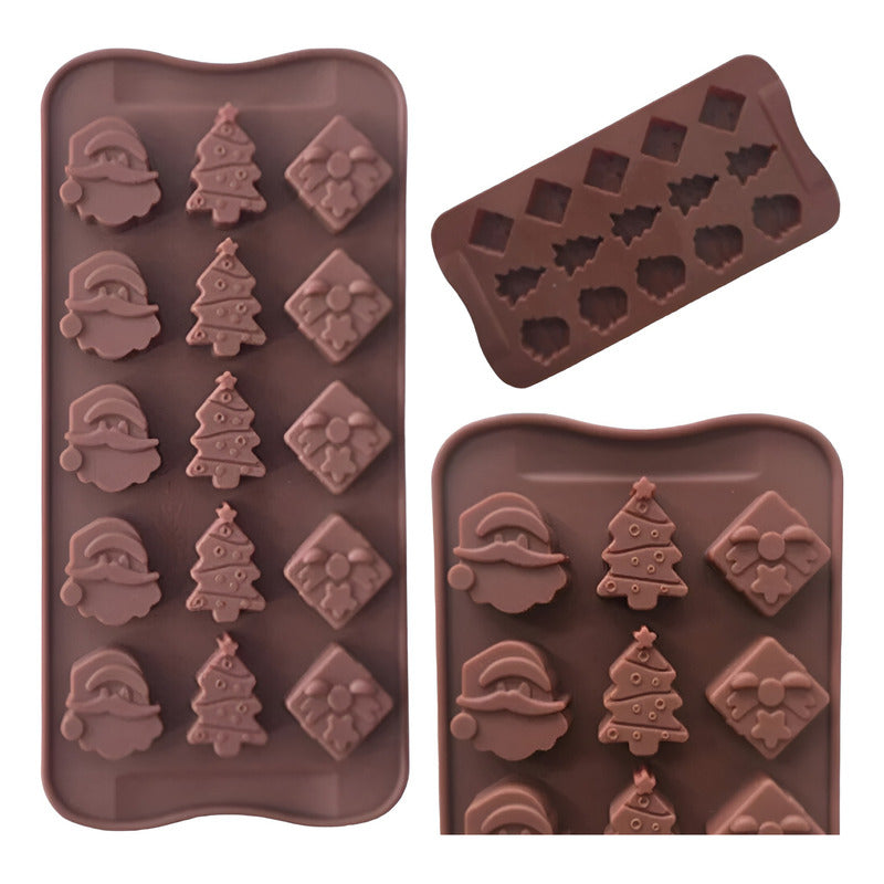 Moldes De Chocolate Molde De Silicona Molde De Navidad  Marrón