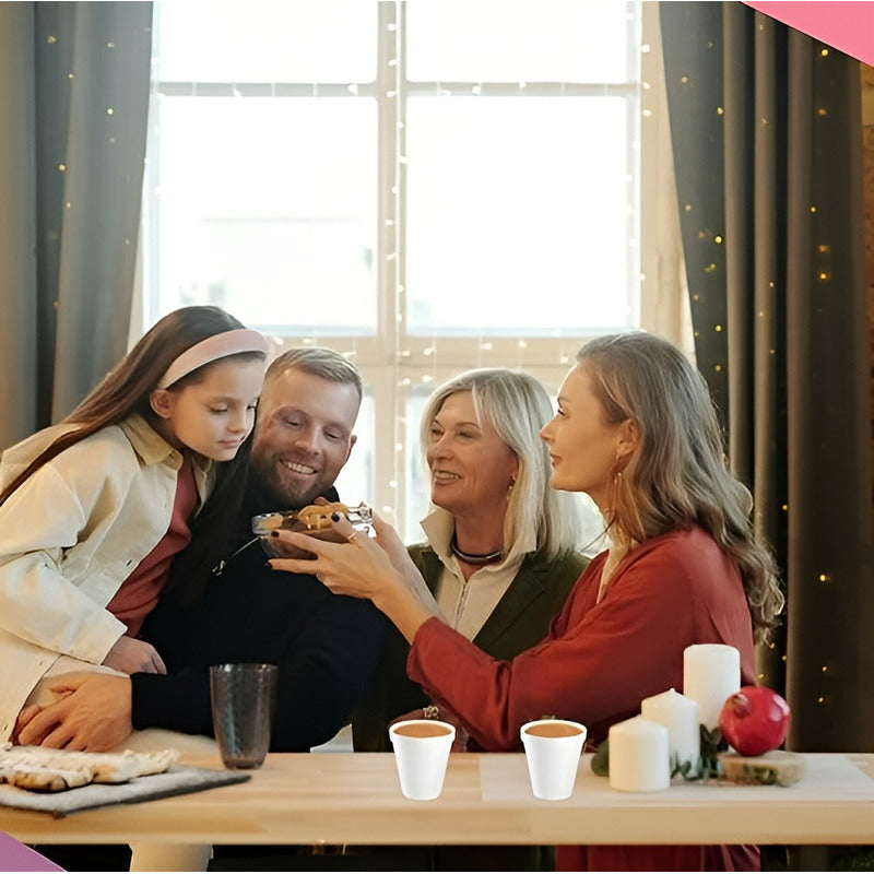 X25 Vasos Desechables Vasos Plumavit Termico Vaso 6oz/177ml Blanco / Vaso Plumavit / 6oz/177ml