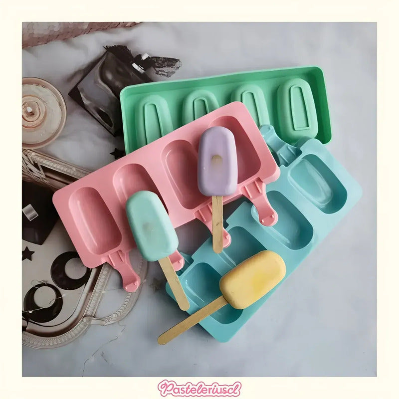 Moldes De Silicona Para Helados Molde Silicona Reposteria Paletas Helado 0417 Paletas Heladas Cakesicles Juego De Moldes... Multicolor