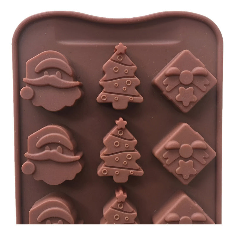 Moldes De Chocolate Molde De Silicona Molde De Navidad  Marrón