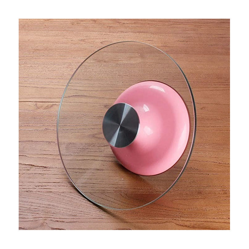 Base Giratoria Tortas Plato Giratorio Base Vidrio 30cm Rosa