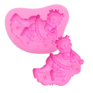 Molde De Silicona Molde Angel Bebe Molde Fondant Angel Bebe