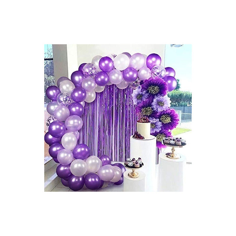 Pack X25 Set De Cumpleaños Globos Cumpleaños Globos Violeta Violeta Redondo