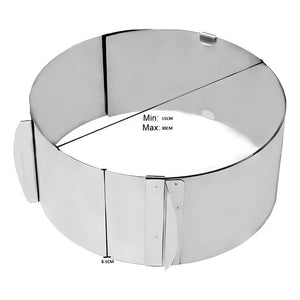X2 Molde De Torta Molde Para Torta Anillo Redondo Ajustable Molde Ajustable Torta Queque Molde Redondo Torta Queque... Plateado
