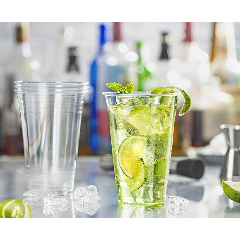 200 Vaso Plastico Desechable Vasos Transparentes 500ml
