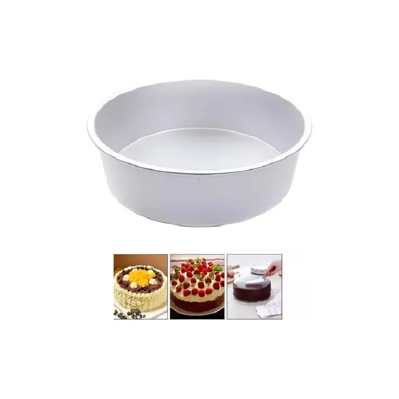 Moldes De Aluminio Para Tortas Molde Queque Molde Torta 26cm Molde Para Pastel Redondo De Aluminio Para Hornear Moldes... Gris