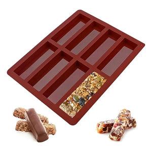 Moldes De Chocolate Molde Silicona Moldes Barra 8cav Moldes Para Chocolate 8 Barra Cereal Moldes De Silicona Para Jabones Barras Energeticas Reposteria Pasteleriuscl