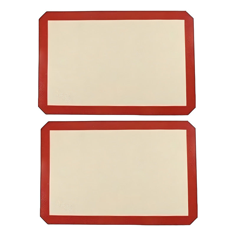 Pack X2 Tapete De Silicona Lamina De Silicona Horno 60x40cm Beige