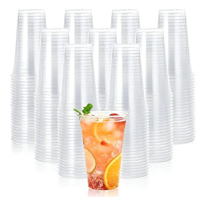 200 Vaso Plastico Desechable Vasos Transparentes 500ml Transparente