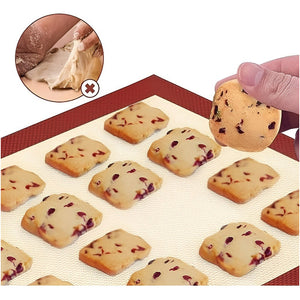 Pack X4 Tapete De Silicona Lamina De Silicona Horno 60x40cm Beige