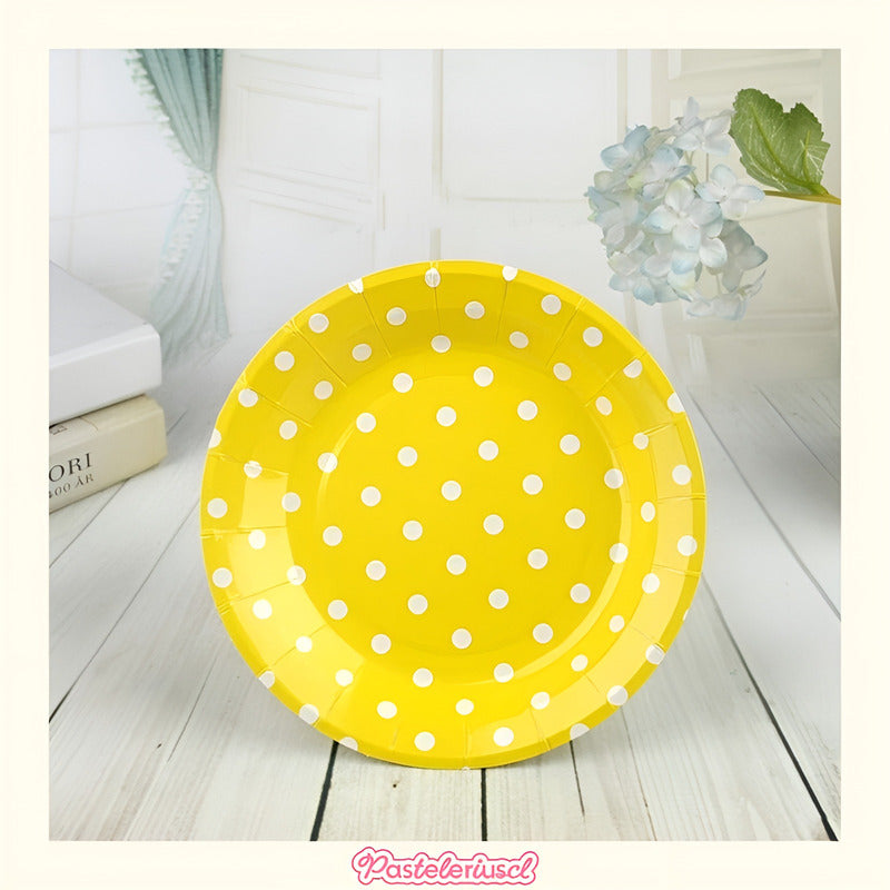 Servilletas Desechables Platos De Papel Suministro De Fiesta Amarillo