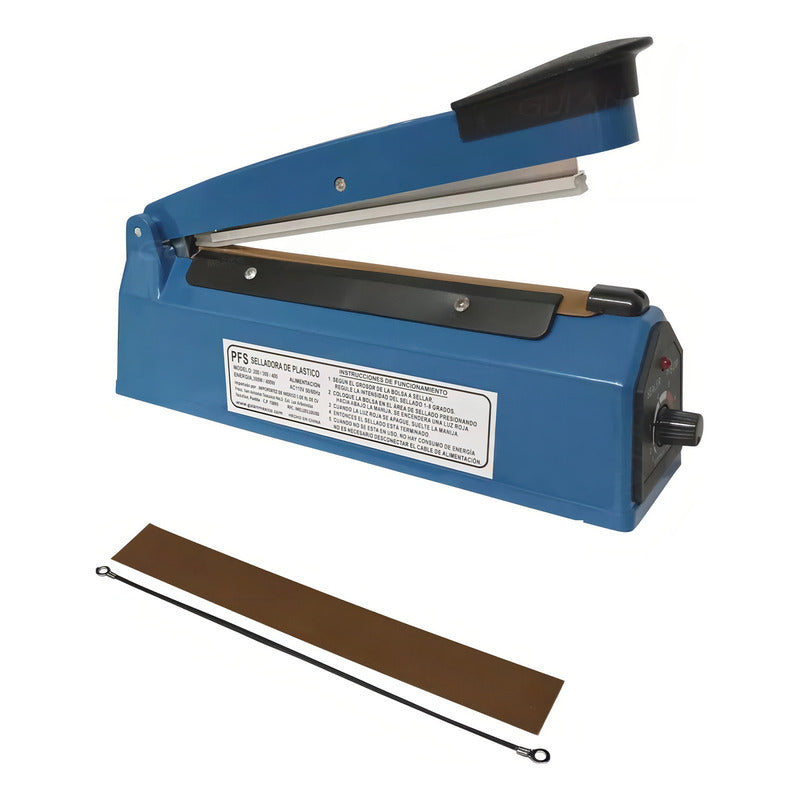 Maquina Selladora Termica Para Bolsas De 20 Cm Guian Azul