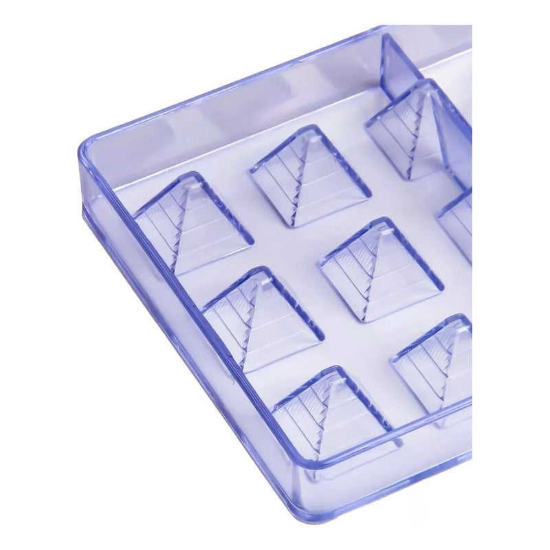 Pack X2 Moldes De Chocolate Molde Policarbonato Piramide Blanco