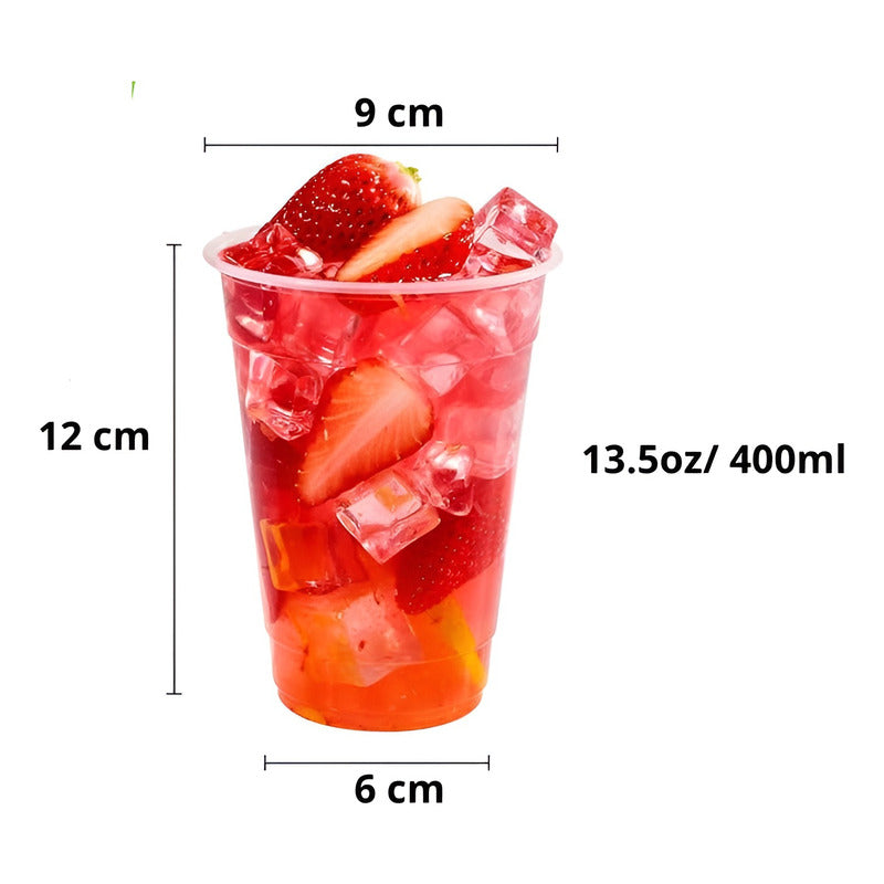 200 Vasos Plasticos Desechables Vasos Para Bebida 13oz 400ml Trasparente