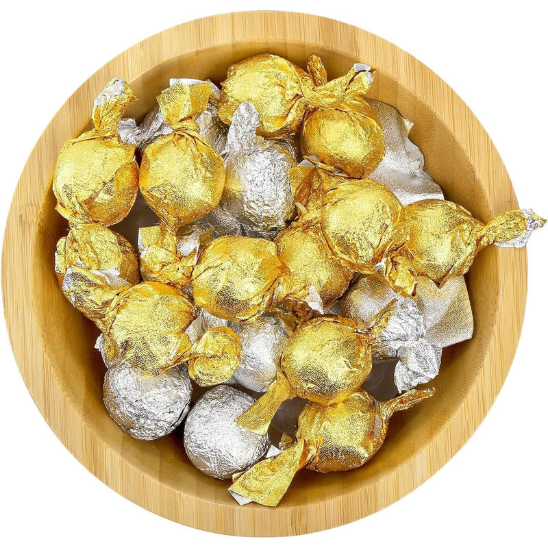 100 Envoltorios De Bombones Laminas Papel Metalizados Bombon Plateada