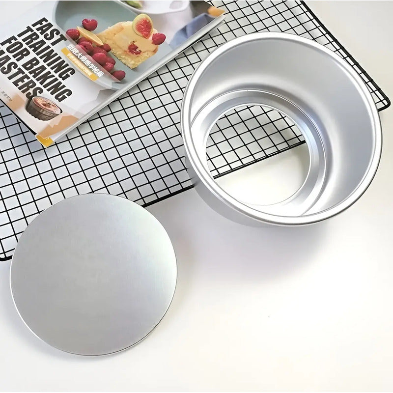 X2 Moldes De Aluminio Para Tortas Molde Desmontable 20cmx8cm Molde De Aluminio Para Bizcochos Molde De Aluminio Para Repostería Molde Para Pasteles Repostería Molde Para Queques Pasteleriuscl Plateado