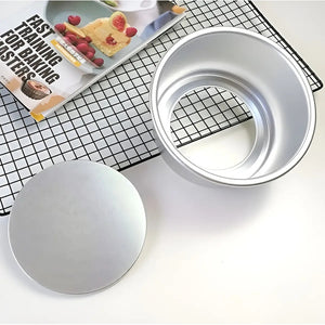 X2 Moldes De Aluminio Para Tortas Molde Desmontable 20cmx8cm Molde De Aluminio Para Bizcochos Molde De Aluminio Para Repostería Molde Para Pasteles Repostería Molde Para Queques Pasteleriuscl Plateado