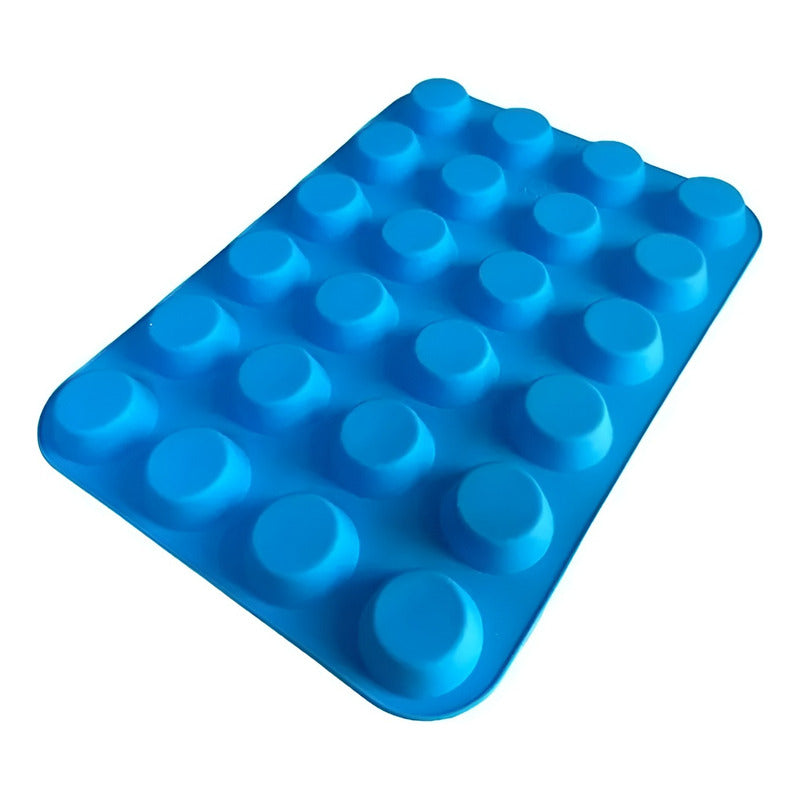 Pack X2 Molde Cupcakes 24 Cupcakes Molde Silicona Reposteria Multicolor