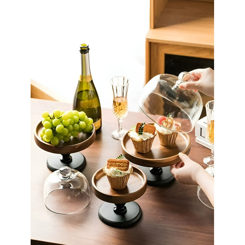 Porta Cupcake Base De Torta Base Para Cupcakes Soporte 18cm Negro