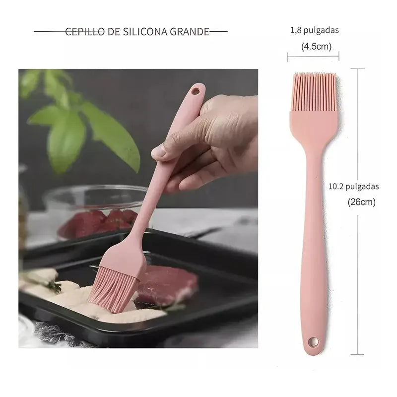 Brochas De Silicona Reposteria Utensilios Cocina Pincel 26cm Brocha De Reposteria Pincel Cepillos De Silicona Para Repostería Brochas De Cocina Cepillos Para Untar De Silicona Resistente Pasteleriuscl