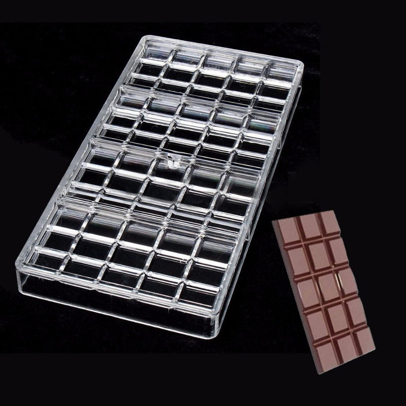 Pack 2 Molde Chocolate Policarbonato Moldes Barra Chocolate4 Transparente