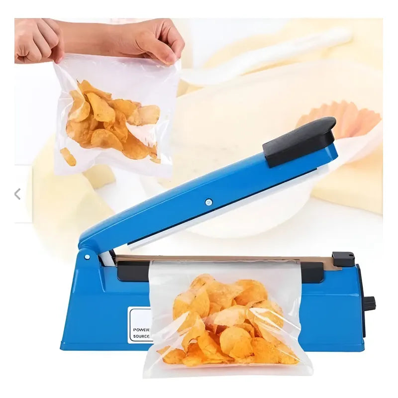 Selladora De Bolsas Manual Azul Para Plástico, 40 Cm