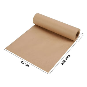 Rollo Papel Rollo Papel Kraft Rollo Papel Embalaje 40x230mts Marrón Claro