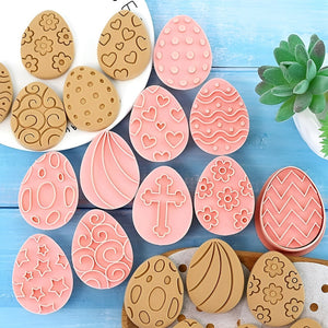 Set X4 Cortador Galleta Huevos Pascua Cortadores Galletas