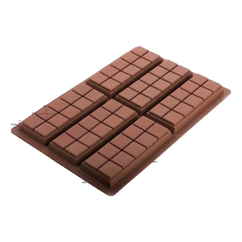 Moldes De Chocolate Moldes Barra De Chocolate Silicona 6066 Molde Para Barras De Proteína Cavidades Rectangulares Medianas Molde Antiadherente Para Hornear Bandeja Rectangular Pasteleriuscl Marrón