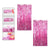 X2 Guirnalda Cortina Metálicas Cortina De Cumpleaños Rosado Rectangular