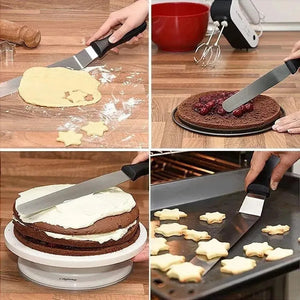 Set 2 Espatula Repostera Espátula Decoracion Espatula Curva Espatula Curva Espatulas Repostera Decorativa Espatula Torta Decoracion Espatula Curva Metalica Utensilio Cocina Herramientas Pasteleriuscl
