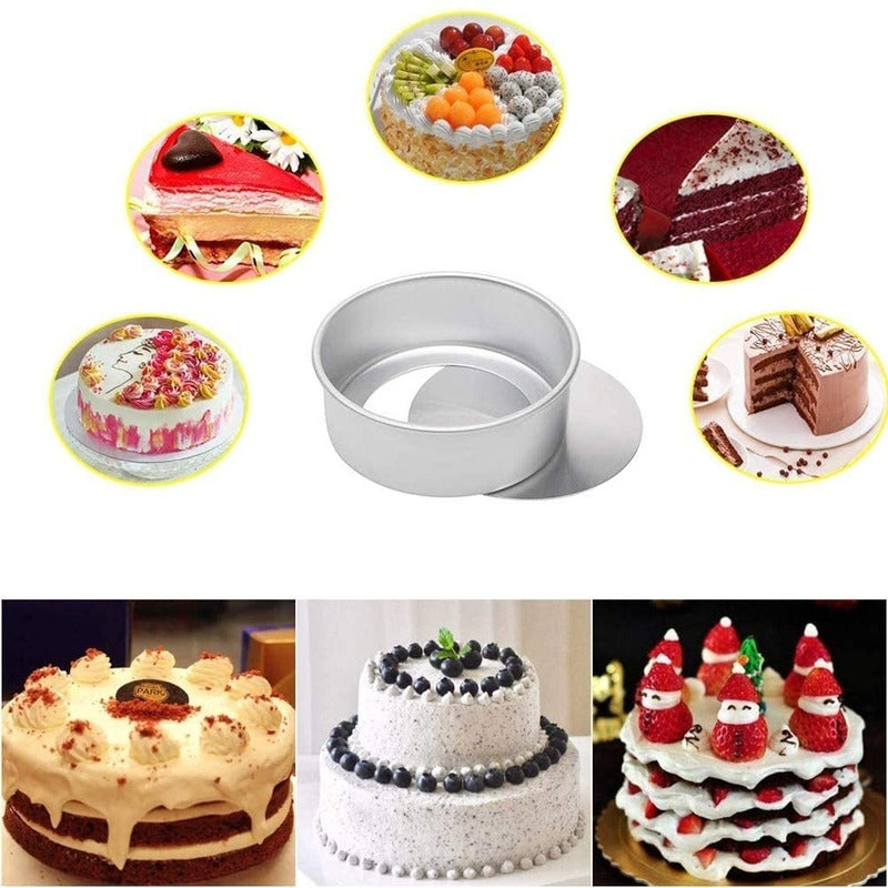 Moldes De Aluminio Para Tortas Molde Desmontable Molde 16cm Plateado