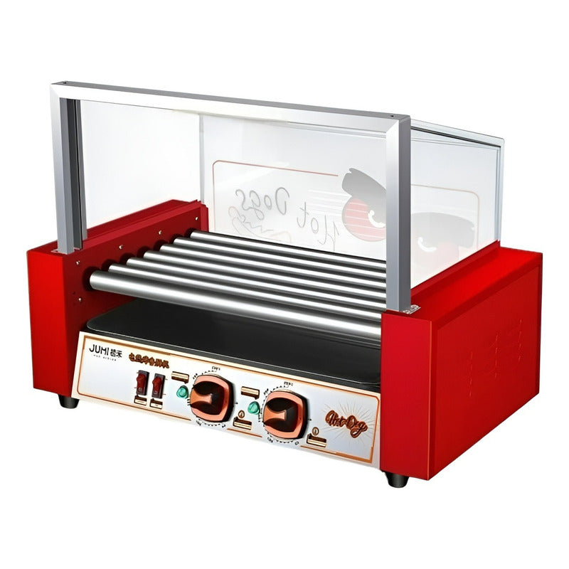 Rostizador Vienesas Parrilla Hot Dog Calentador Pan 7 Roller Hot Dog 7 Roller