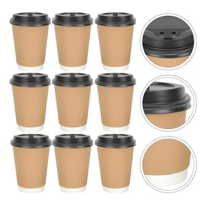 Pack X200 Vaso Desechables Vaso Kraft Doble Pared C/tapa 8oz Color Marrón Claro Vaso Kraft Doble Pared 8oz Vaso Kraft Con Tapa Vaso Kraft Para Cafetería Vaso Kraft Desechable Vasos Cafe Pasteleriuscl