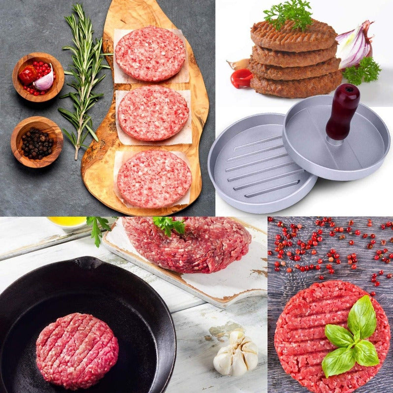 2 Prensa Para Hamburguesas Prensa Para Hamburguesas Parrilla Pack X2 Gris Con Marron 333