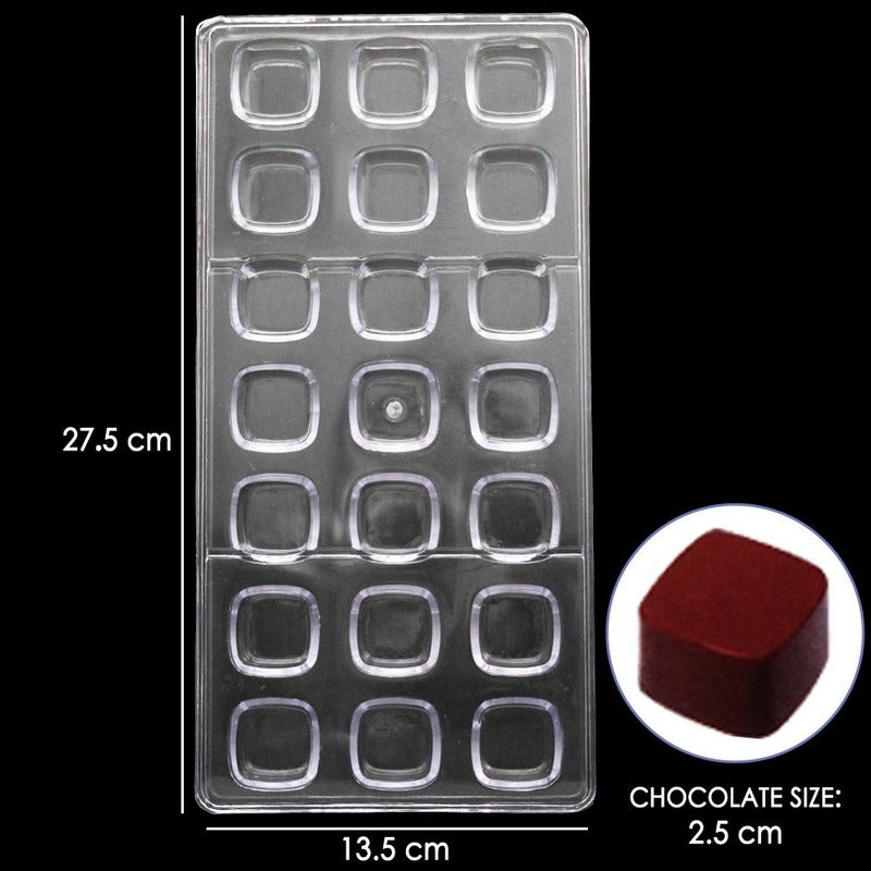 Moldes Chocolate Moldes De Chocolate Policarbonato Cuadrado Gris
