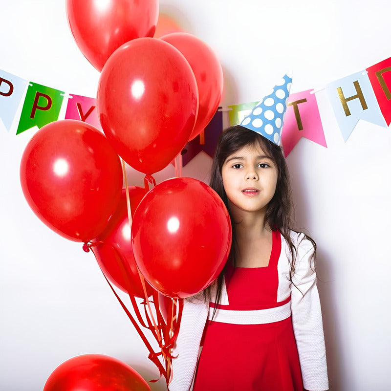 X50 Set De Globos Cotillon Fiesta Globos De Cumpleaños 25cm Rojo Globos De Cumpleaños