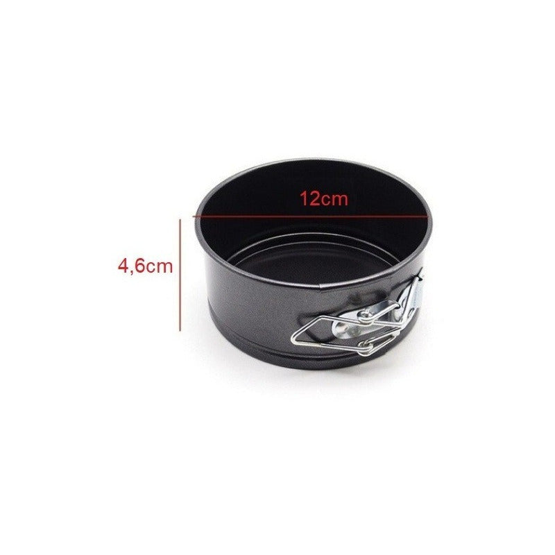 2 Molde Torta Moldes Queque Moldes Desmontables Mini Redondo Gris 619