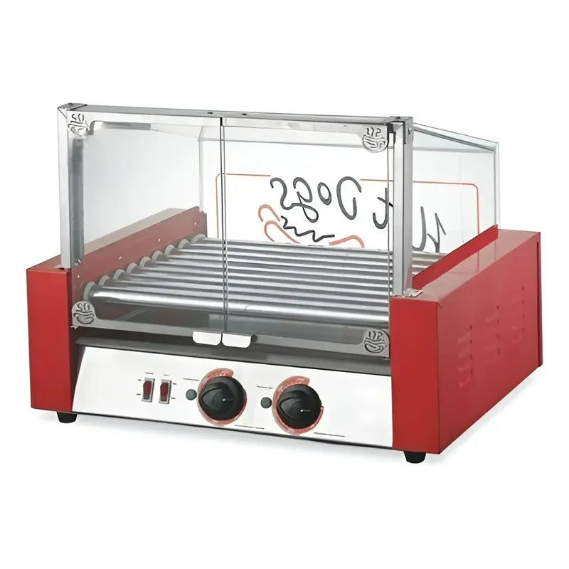 Parrilla Hot Dog Rostizador Vienesas Calentador Pan 7 Roller Maquina Completos