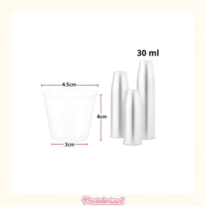 X100 Pocillos Para Postres Vasos Plasticos Vasos Shot 30ml Transparente