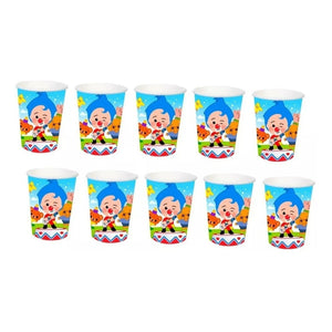 X10 Vasos Desechables Decoración Vaso Cumpleaños Plim Plim