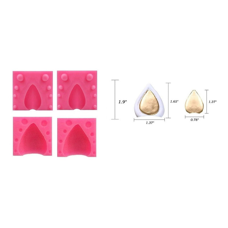 Moldes Silicona Molde De Fondant Unicornio Molde De Orejas - Rosa